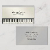 音楽の先生のピアノキーボードのミュージシャンのピアニスト 名刺 (正面/裏面)