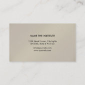 音楽の先生のピアノキーボードのミュージシャンのピアニスト 名刺 (裏面)