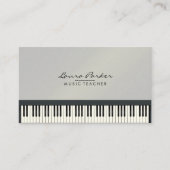 音楽の先生のピアノキーボードのミュージシャンのピアニスト 名刺 (正面)
