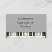 音楽の先生のピアノキーボードのミュージシャンのピアニスト 名刺 (裏面)