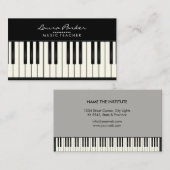 音楽の先生のピアノキーボードのミュージシャンのピアニスト 名刺 (正面/裏面)