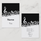 音楽の先生の名刺のテンプレート 名刺 (正面/裏面)