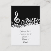 音楽の先生の名刺のテンプレート 名刺 (裏面)