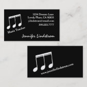 音楽の先生の名刺のテンプレート 名刺 (正面/裏面)