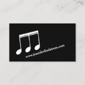 音楽の先生の名刺のテンプレート 名刺 (裏面)