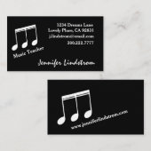 音楽の先生の名刺のテンプレート 名刺 (正面/裏面)