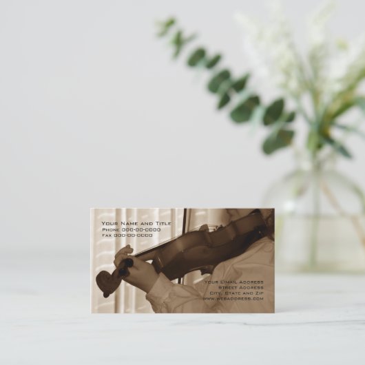 音楽の先生の名刺 名刺 (スタンド正面)