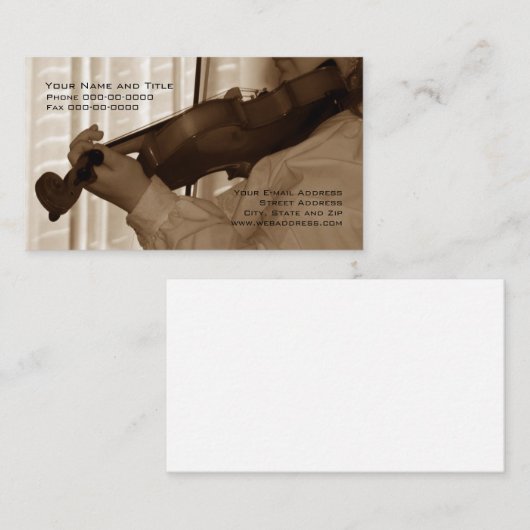 音楽の先生の名刺 名刺 (正面/裏面)