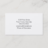 音楽の先生の名刺 名刺 (裏面)