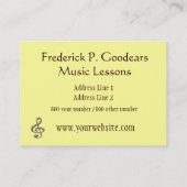 音楽の先生の名刺 名刺 (裏面)