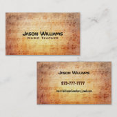 音楽の先生の名刺 名刺 (正面/裏面)