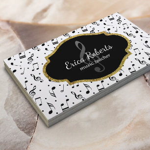 音楽の先生の声コーチの歌手のミュージカル 名刺