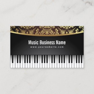 音楽の先生の贅沢で現実的なピアノ 名刺