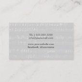 音楽の先生の金ゴールドのクレフ、音符記号のロゴのエレガントなミュージカル 名刺 (裏面)