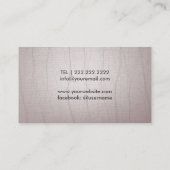 音楽の先生の金ゴールドのクレフ、音符記号のロゴのヴィンテージのミュージカル 名刺 (裏面)