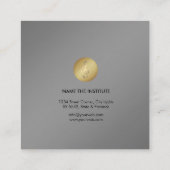 音楽の先生の音符の金ゴールドのミュージシャン スクエア名刺 (裏面)