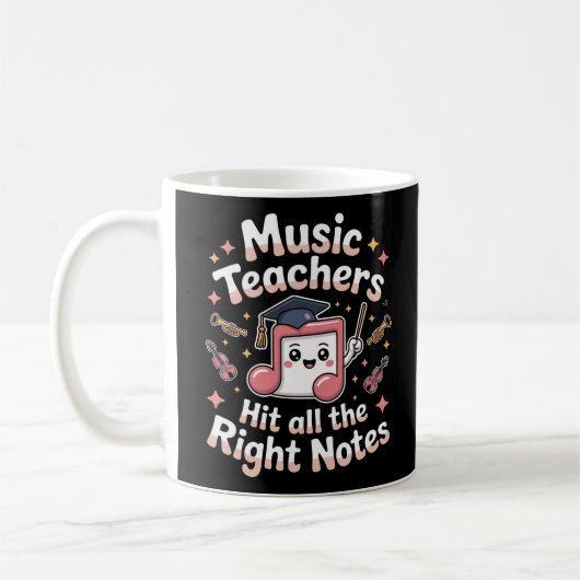 音楽の先生はすべての正しい音を奏でる コーヒーマグカップ (左)