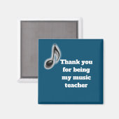 音楽の先生への感謝 Thank You For Being My Music Teacher マグネット (正面/裏面)