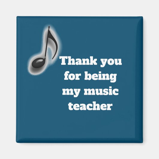 音楽の先生への感謝 Thank You For Being My Music Teacher マグネット (正面)