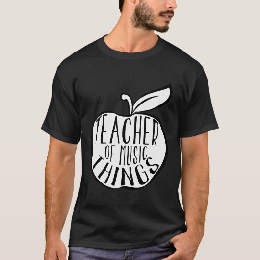音楽の先生学校クール先生Apprec Tシャツ (正面)