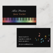 音楽の先生|のカラフル 名刺 (正面/裏面)