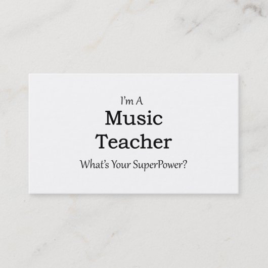 音楽の先生 名刺 (正面)