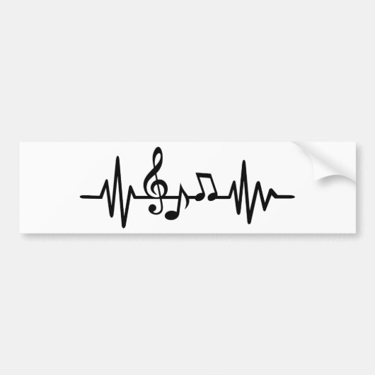 音楽の周波数 バンパーステッカー (正面)