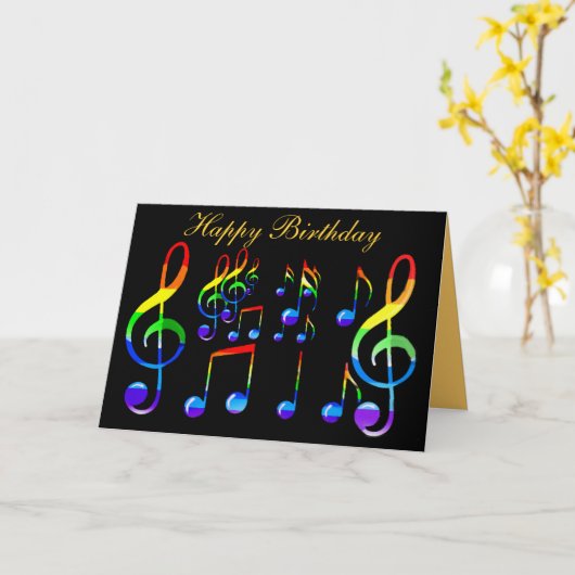 音楽の喜びが生きる_ カード (黄色い花)