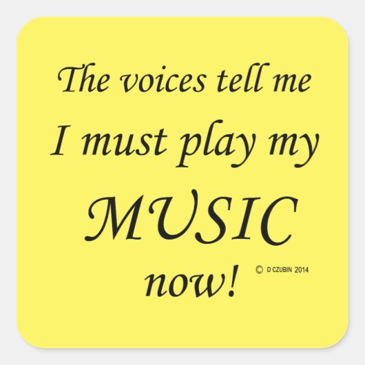 音楽の声がスクエア遊ステッカーを鳴らす スクエアシール (正面)