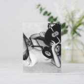 音楽の女性 ポストカード (スタンド正面)