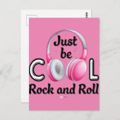 音楽の好きカッコいいはBe Rock and Roll ポストカード (正面/裏面)