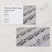 音楽の専門家 名刺 (正面/裏面)