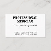 音楽の専門家 名刺 (裏面)