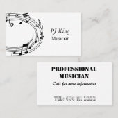 音楽の専門家 名刺 (正面/裏面)