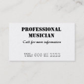 音楽の専門家 名刺 (裏面)