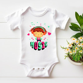 音楽の少女 ベビーボディスーツ