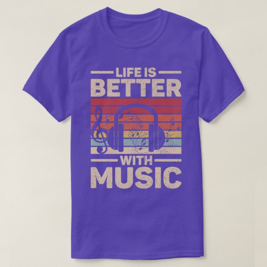 音楽の恋人と生活がより良いミュージシャン服ED Tシャツ (デザイン正面)
