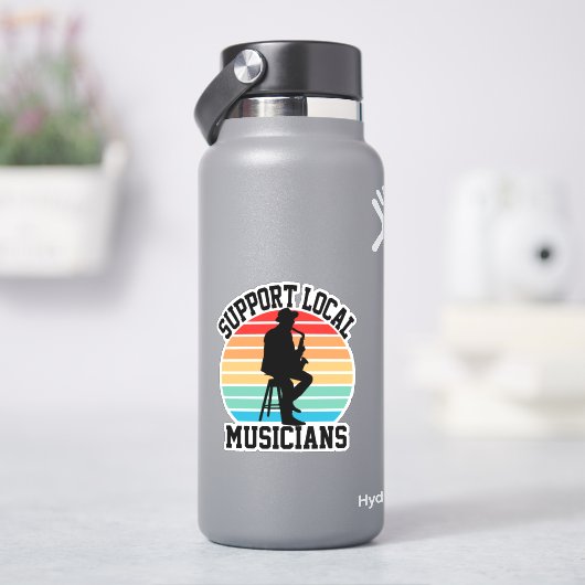 音楽の愛好家のためのローカルミュージシャンをサポート シール (HydroFlask)