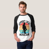 音楽の愛好家のためのローカルミュージシャンをサポート Tシャツ (正面フル)