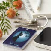 音楽の愛、女性のバ遊イオリン、パーソナライズ キーホルダー (正面右)