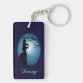 音楽の愛、女性のバ遊イオリン、パーソナライズ キーホルダー (裏面)