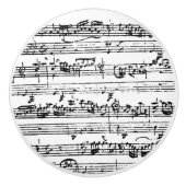 音楽の手書き譜の陶器プルハンドル セラミックノブ (正面)