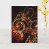 音楽の抽象芸術アートグリーティングカード カード (黄色い花)