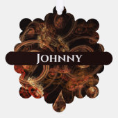 音楽の抽象芸術芸術 オーナメントカード (裏面)