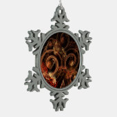 音楽の抽象芸術芸術 スノーフレークピューターオーナメント (左)