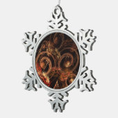 音楽の抽象芸術芸術 スノーフレークピューターオーナメント (右)