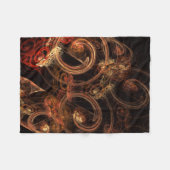 音楽の抽象芸術芸術 フリースブランケット (正面(横))