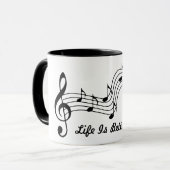音楽の方が人生は好い マグカップ (正面左)