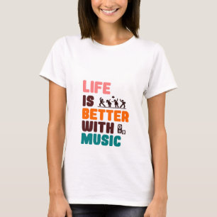 音楽の方が人生は好い Tシャツ