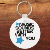 音楽の方が良い キーホルダー (正面)